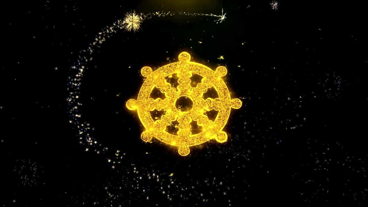 la rueda del ícono budista del dharma