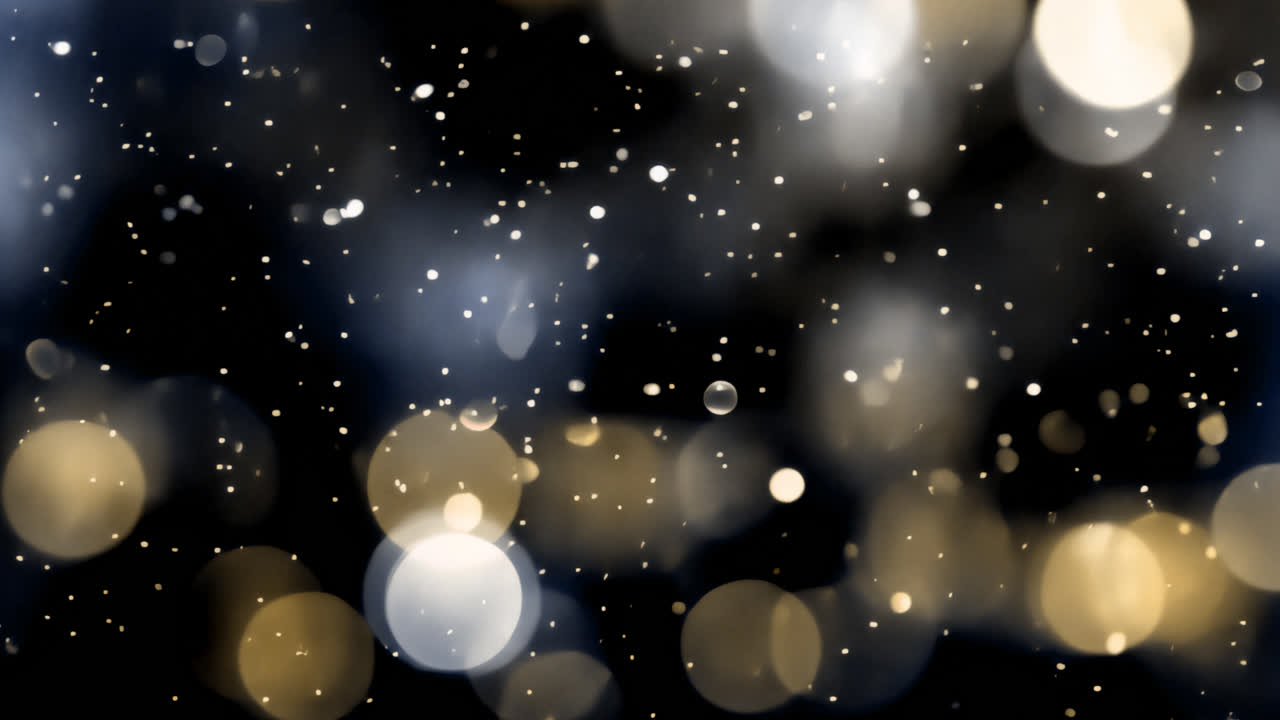 Glitter and bokeh lights animated overlay, transparent 4K video, alpha channel, ProRes 4444