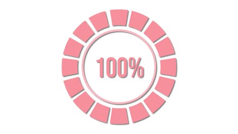 circular progress bar animation from 16% to 100% with smooth transitions and a clean, minimalist design