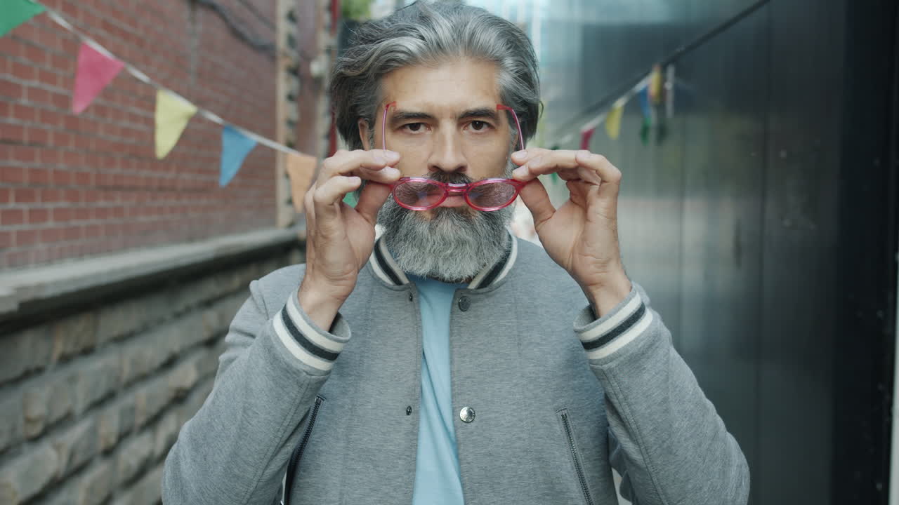 Happy Man in Urban Setting