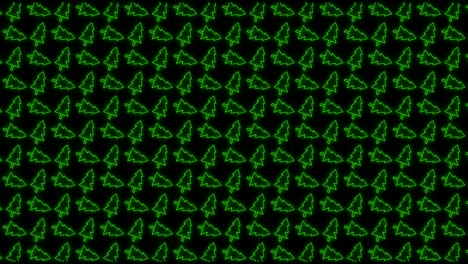 Christmas-Tree-Tiled-Background-Animation-Pattern-in-Glowing-Green-and-Black