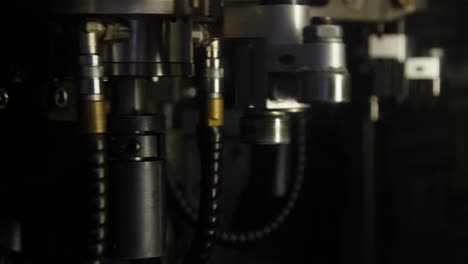 close-up of processing machine