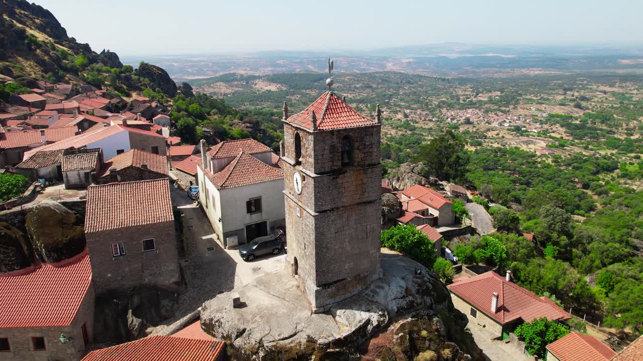 Aerial View Village of Monsanto, Guarda District, Portugal
