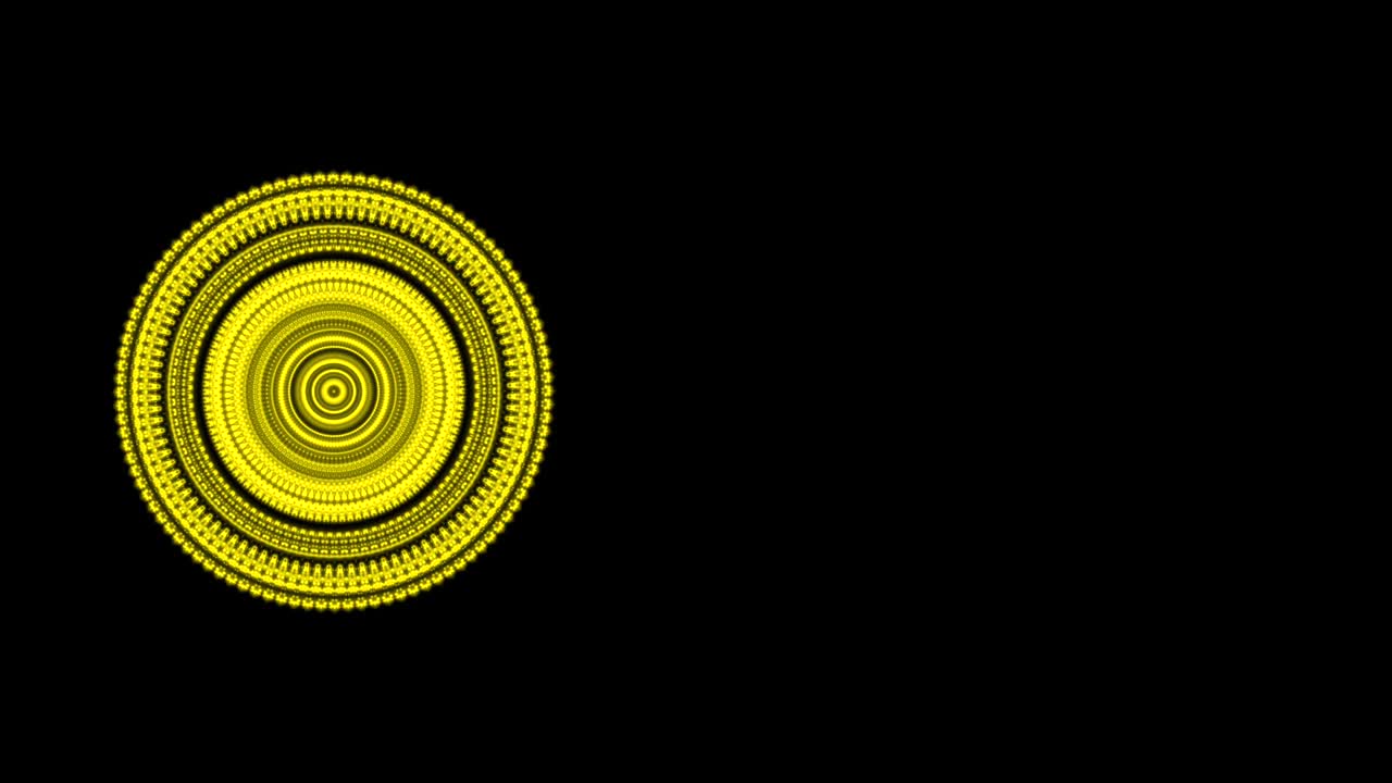 abstracción redonda del movimiento de velocidad de las partículas giratorias, dando efecto hipnótico, cambiando colores.