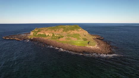 landscape of cook island (joong-urra-narrian) in nsw, australia - drone shot