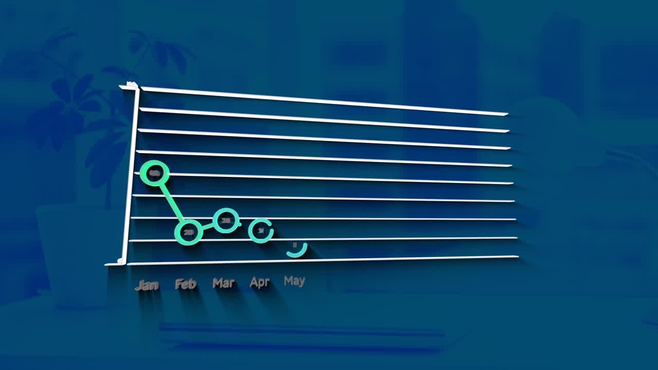 Animation of financial data processing over office