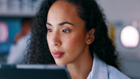 Science,-research-and-woman-with-tablet