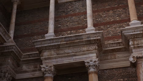 pan across pillars of the ancient gymnasium in sardis