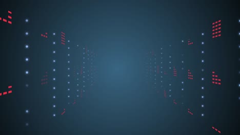 4k video of empty blue corridor design.