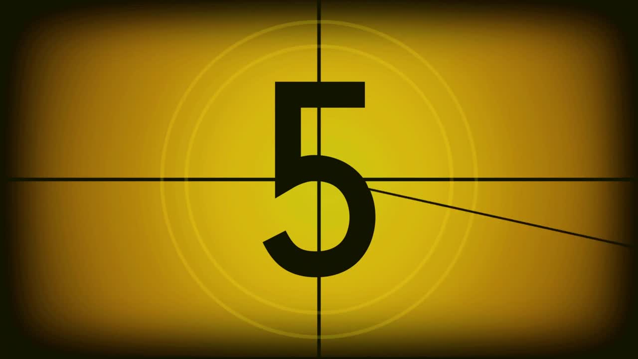 Classic Old Film Leader Countdown Animation