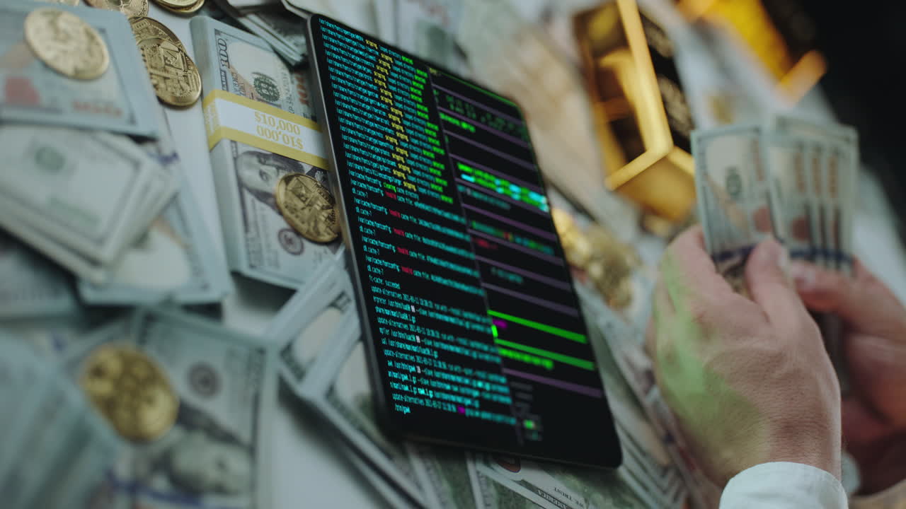 Financial investment with digital assets and cash