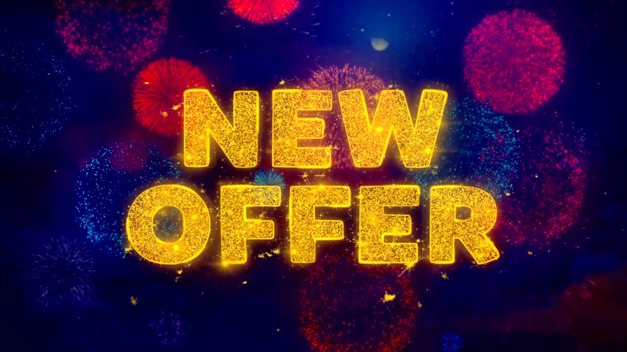 다채로운 불꽃놀이 폭발 입자에 대한 새로운 텍스트를 제공합니다.