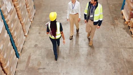 workers in a warehouse
