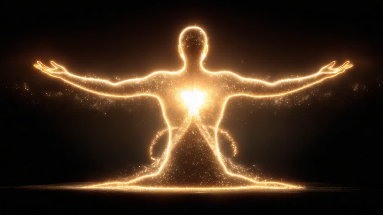 Un viaggio trasformativo di luce ed energia: abbracciare la radiosità interiore e la connessione cosmica attraverso la danza del risveglio spirituale e della scoperta di sé.