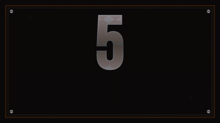 Ten Second Countdown Timer on Dark Background