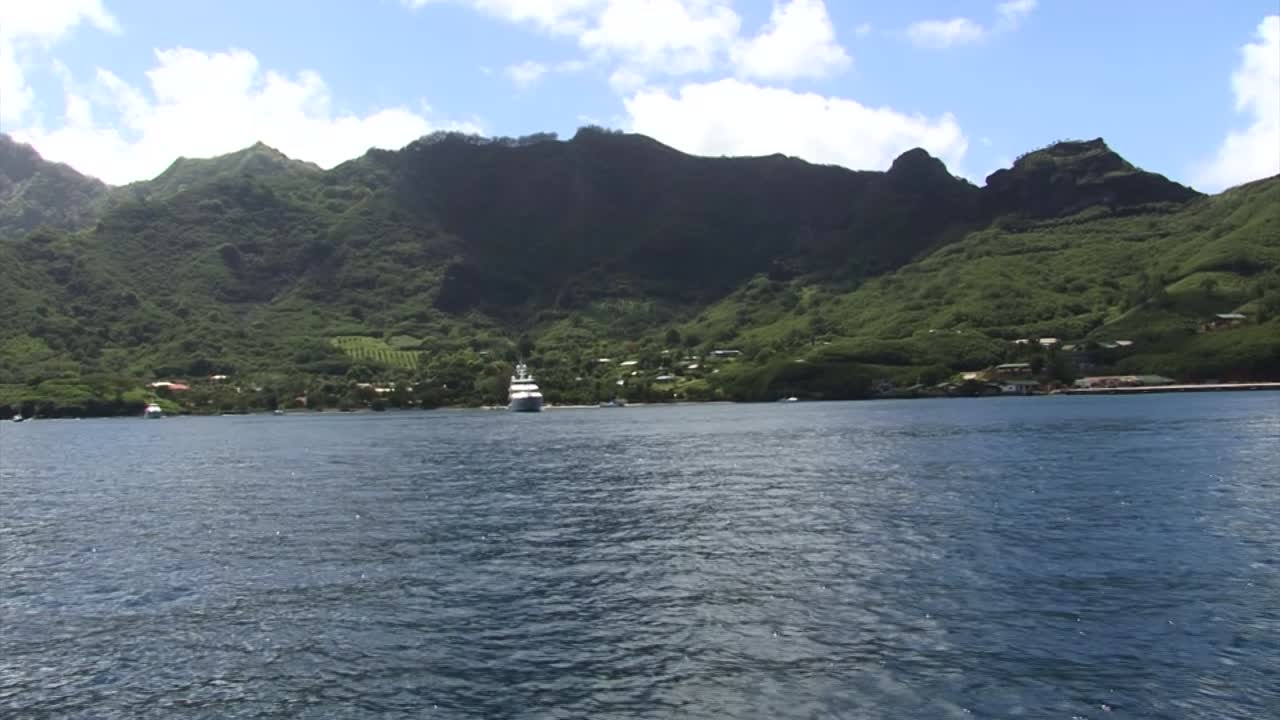 taiohae bay, nuku hiva, marquesas islands, 프랑스령 폴리네시아 접근