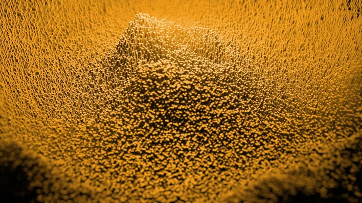 Abstract Golden Geometric Pattern