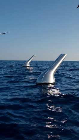 metallic underwater structures in the ocean