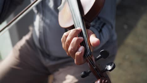 a violinist playing violin