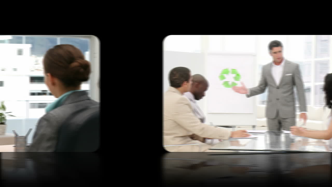 손으로 스크롤하고 활성화하는 비즈니스 비디오