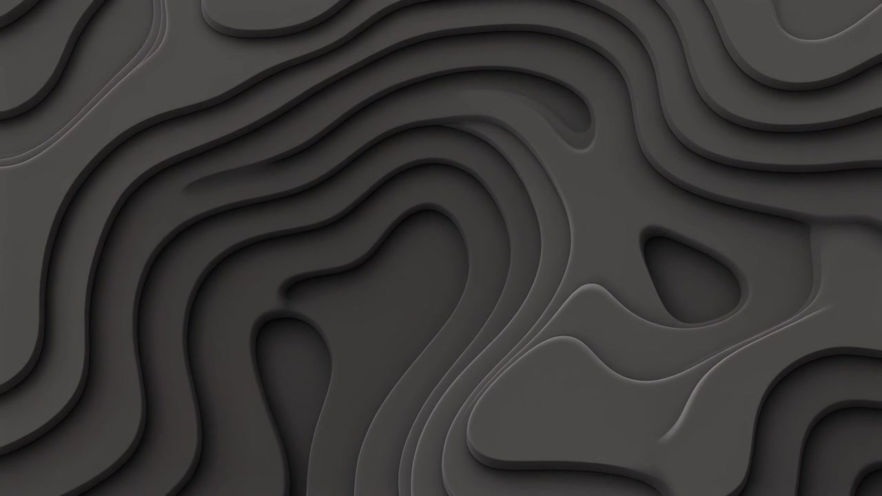 Abstract Dark Grey Topographic Map Motion Background