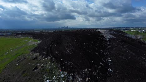 aerial view of the landfill in quarry park, calgary se