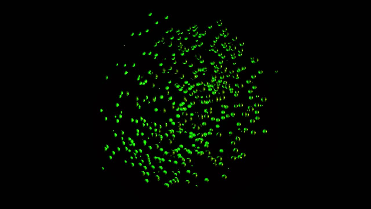 Abstract Green Sphere Cluster