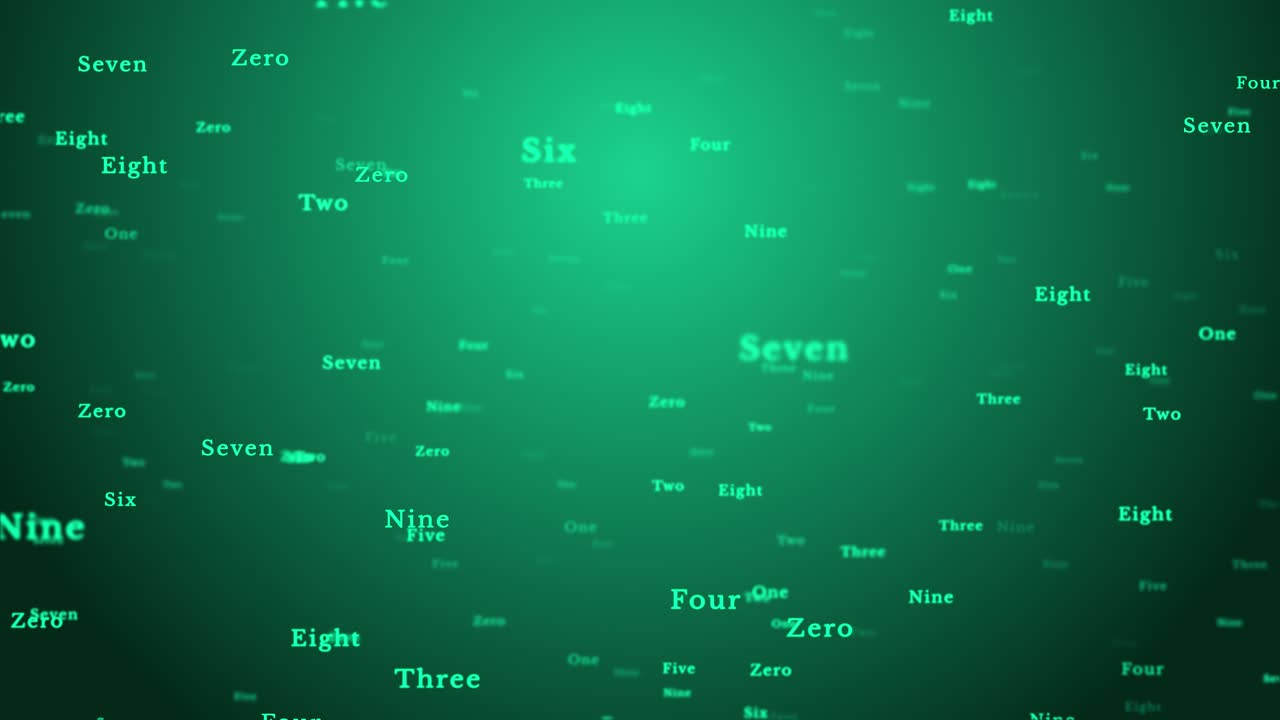 Abstract 4k loop creative digital mathematical formulas loop green screen loop animation background