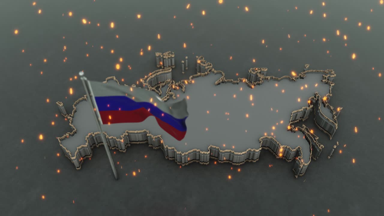 러시아 지도 배경 4k