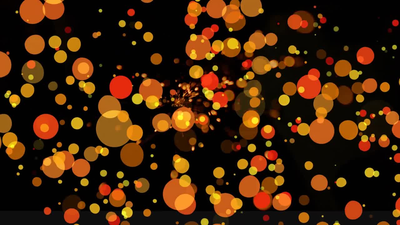 Effetto bokeh scintillante su sfondo nero