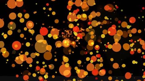 efecto bokeh reluciente contra un fondo negro