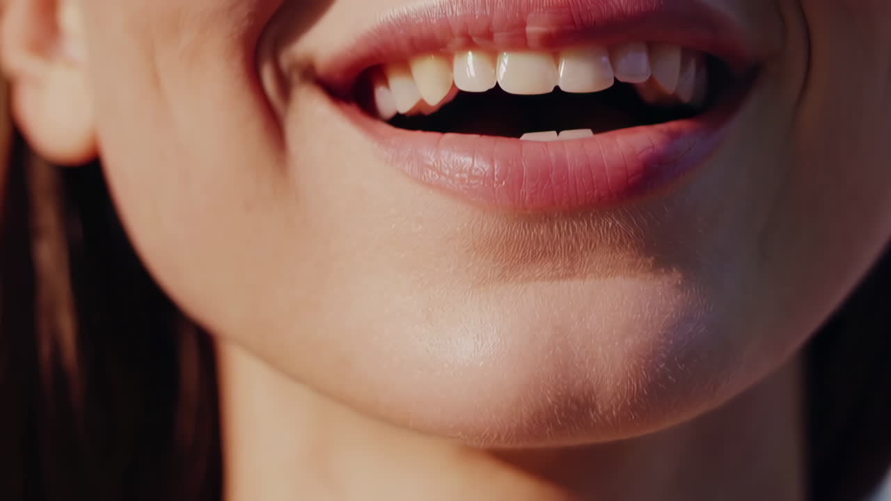 Woman's Mouth and Lips Close-up