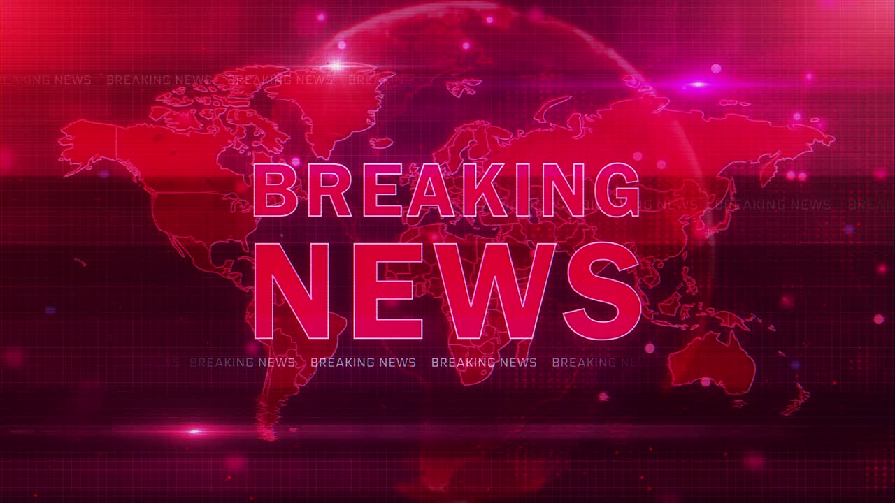 4k breaking news template intro tv broadcast news show program loop background 3d text and badge