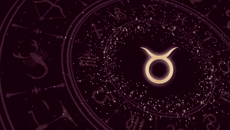 signo del zodiaco toro y rueda del horóscopo