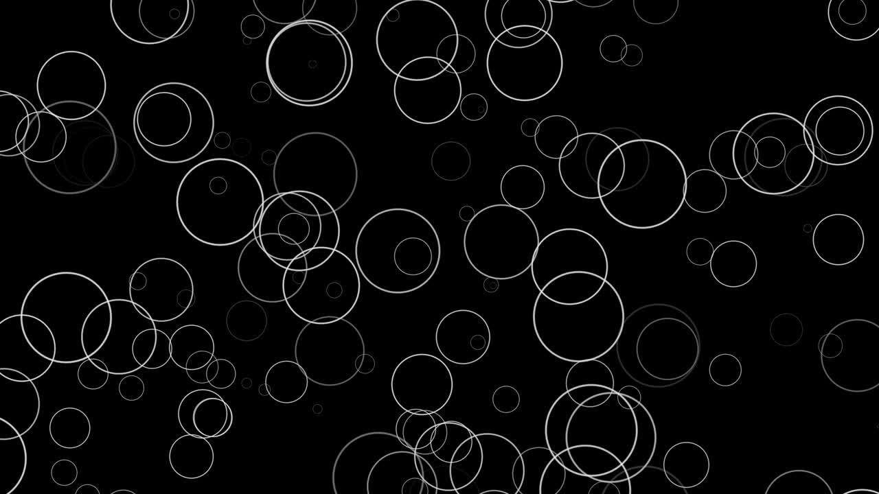fondo negro con círculos móviles