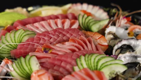 sushi assortment elegantly arranged on a platter