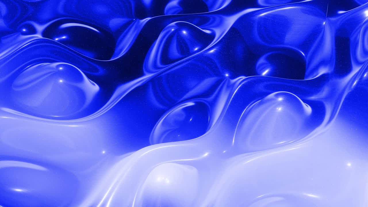 4k에서 루프 파란 액체 배경; 푸른 액체의 밝은 반이는 표면에 추상적인 파동 패턴; 부드러운 애니메이션에서 페인트 액체에 파동; 점성 3d 액체; 창의적인 배경