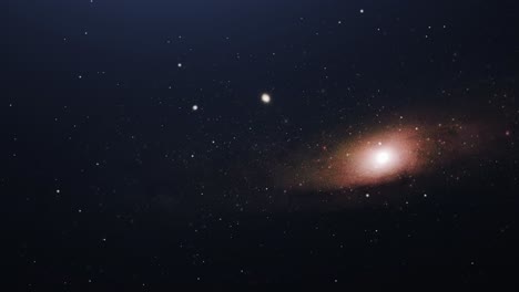 volar hacia la galaxia en el espacio