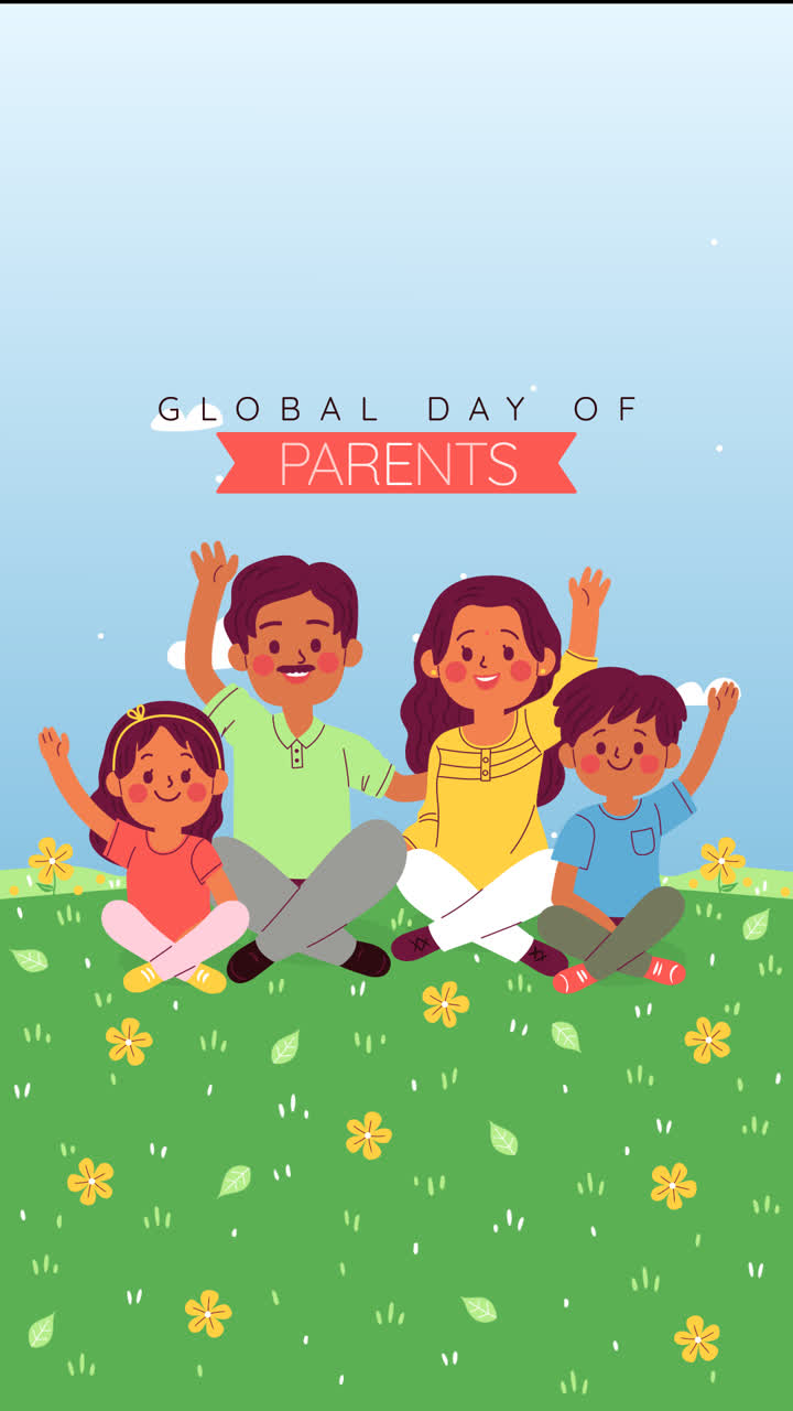 손으로 그린 페스타스 주니나스 일러스트레이션의 애니메이션