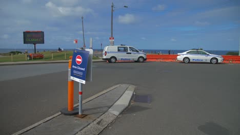 Einsatzfahrzeuge---Leere-Straße---Sydney,-Australien---Corona-Pandemie