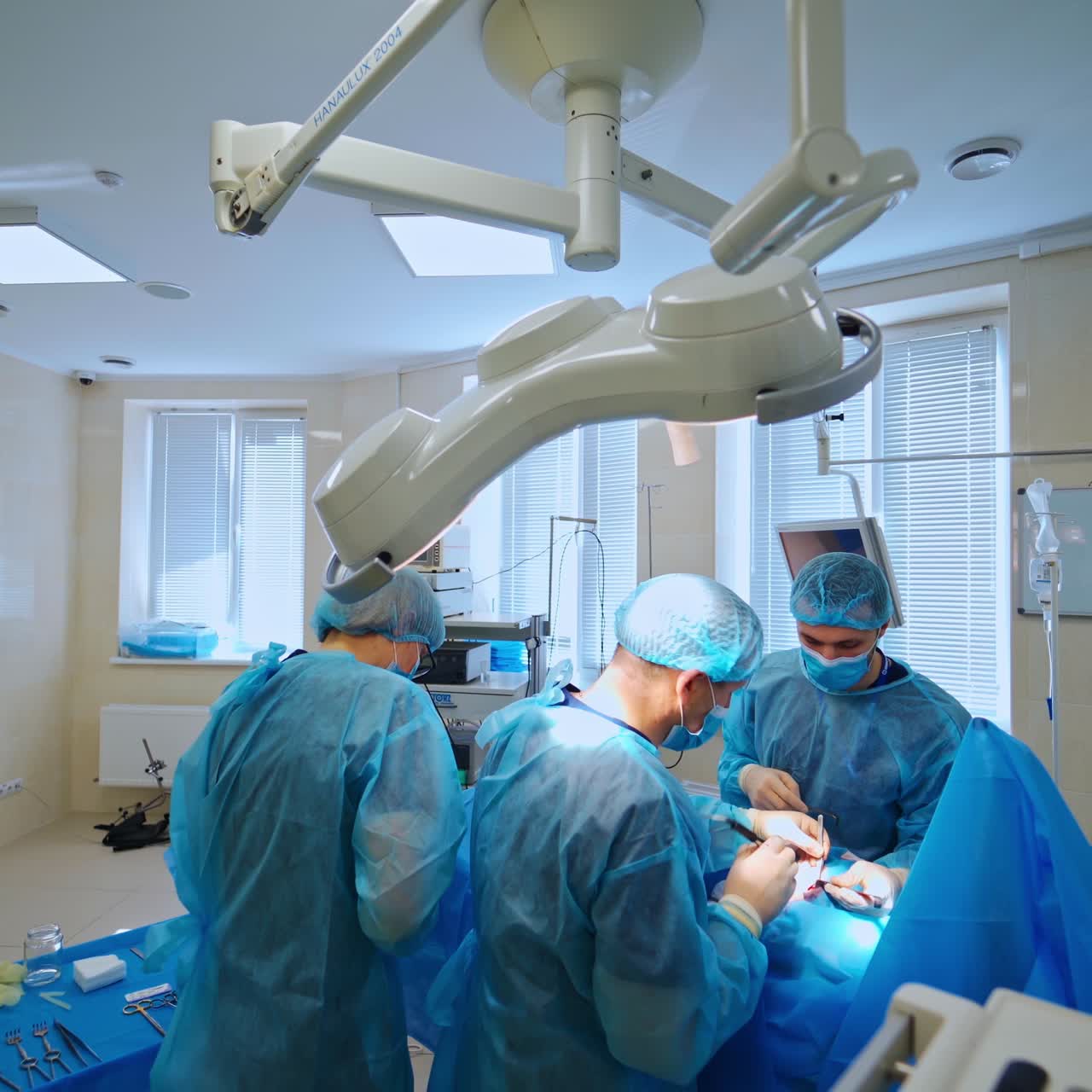 Doctors performing surgery