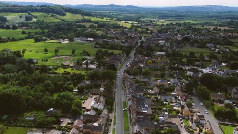 High-Aerial-English-Historic-Village-Broadway-Worcestershire-UK-Summer-Landscape