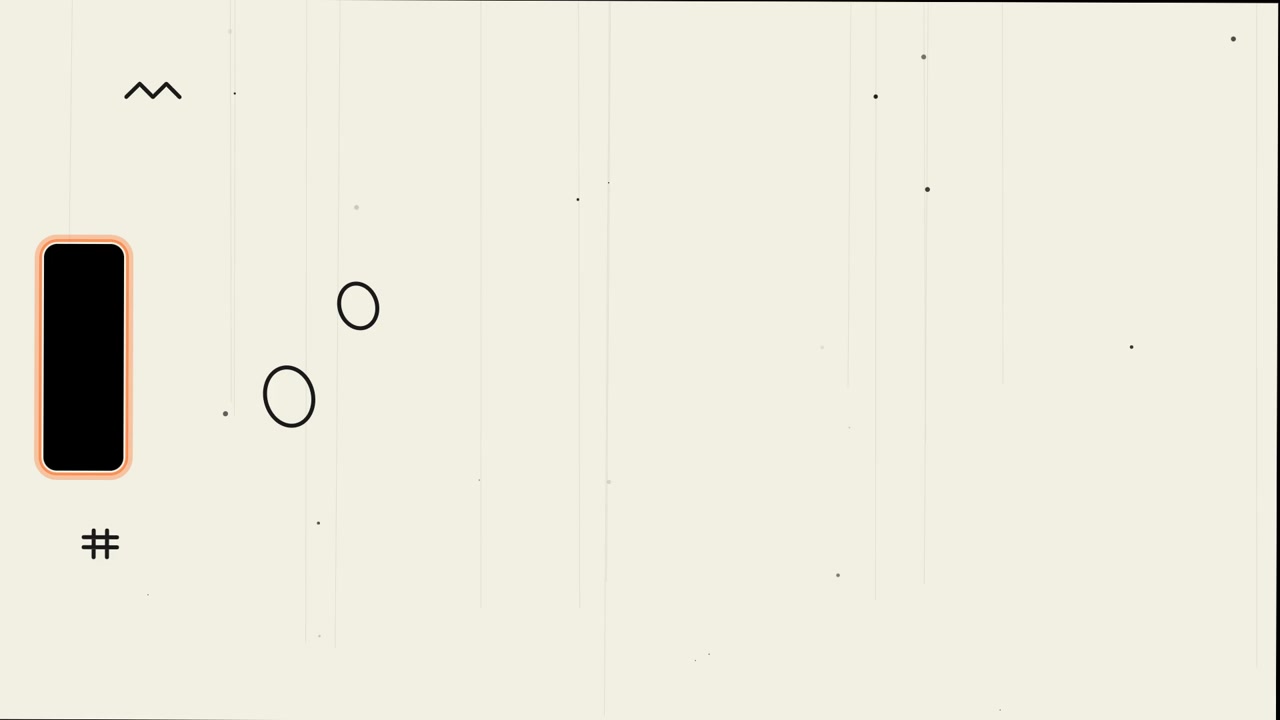 Abstract Minimalist Animation with Geometric Shapes and Film Grain