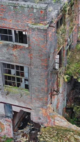 abandoned old chemical factory ruins