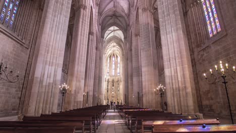 interior of a gothic cathedral