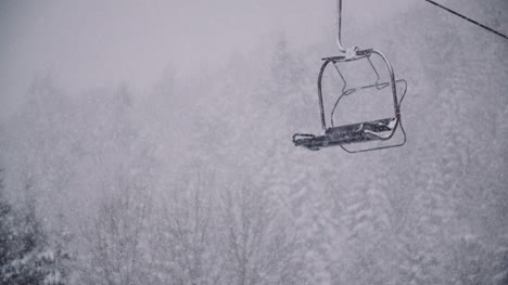gondola ski lift in winter at ski slope 2