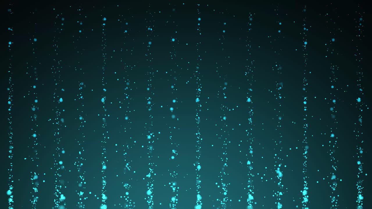 Blue particles rising against a dark background