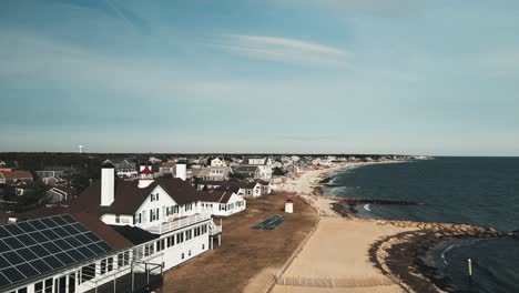 coastal inn on beach in new england northeast usa