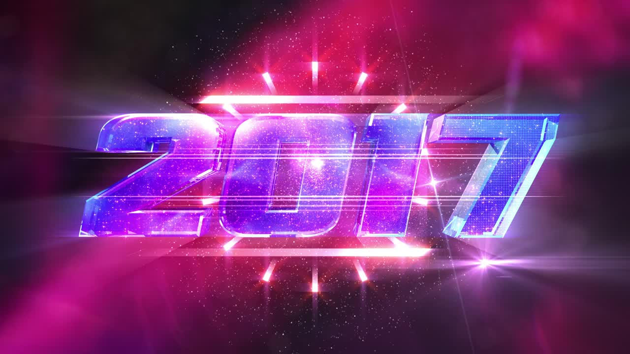 4k: nuevo año 2017 fondo de bucle