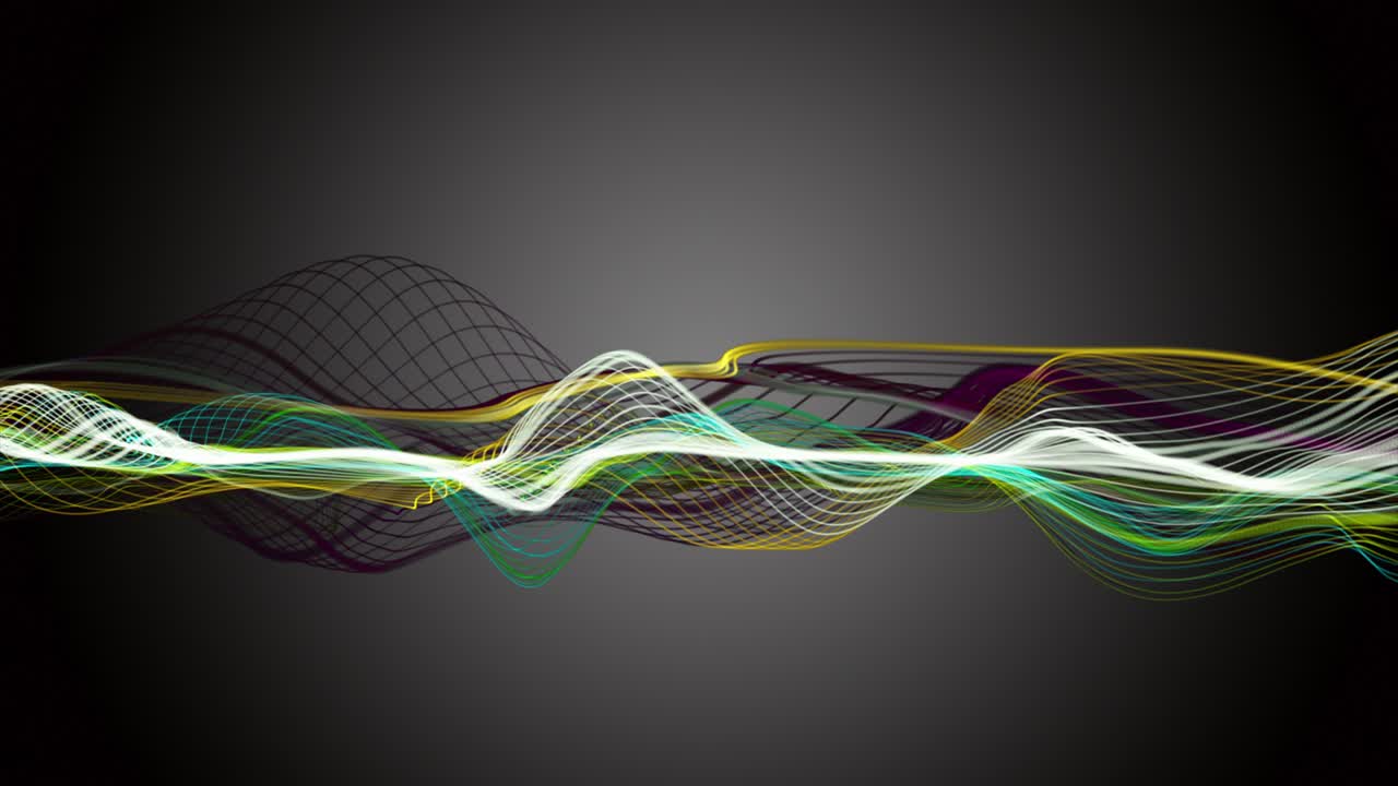 animación fantástica con objeto de onda de partículas en cámara lenta, 4096x2304 bucle 4k